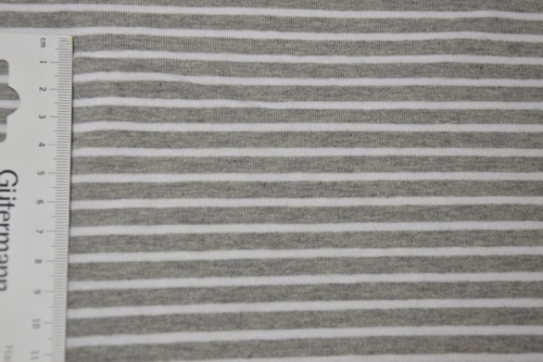 Ringeljersey "Campan" grau / weiß